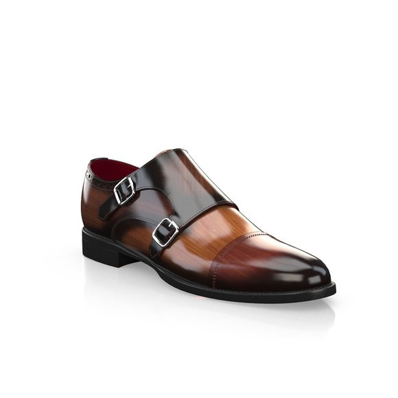 Bashwood Handmade Brown Shaded Monk Shoes